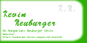 kevin neuburger business card